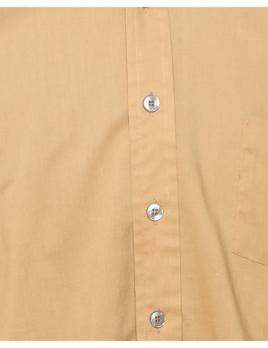 1970s Sears Pale Yellow Shirt - M