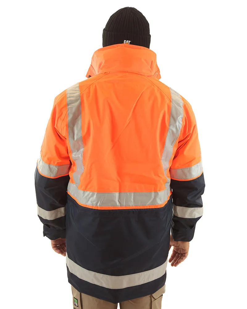 5 in 1 Rain Jacket - Orange/Navy