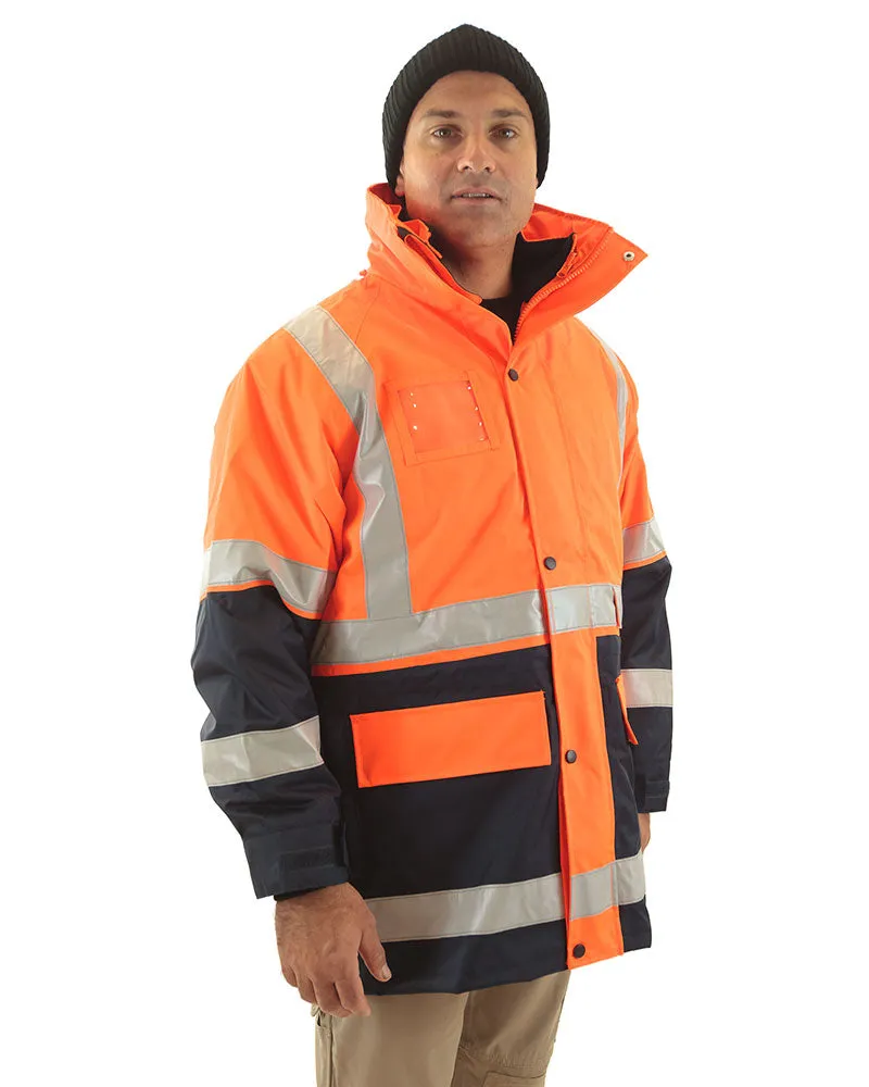 5 in 1 Rain Jacket - Orange/Navy