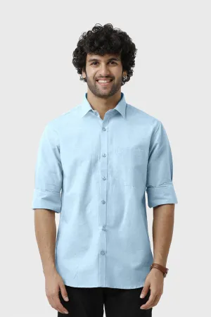 Bamboo Twill - Sky Blue Formal Shirts for Men | Ariser