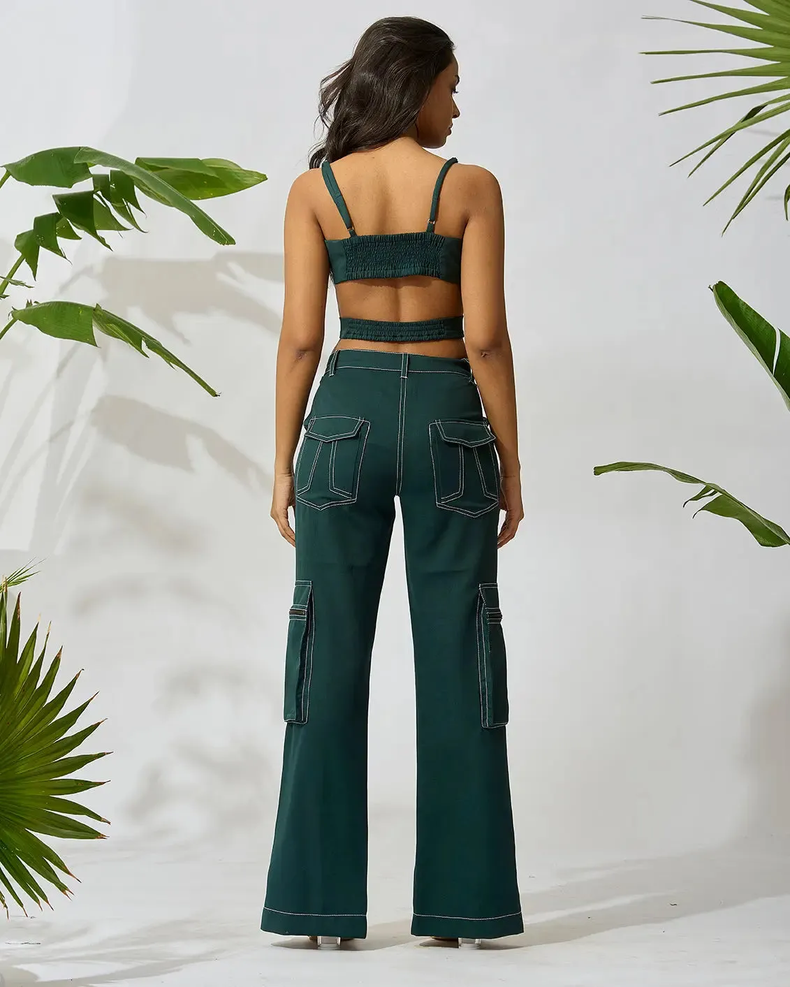 Bottom Zip Top Stitch Pants