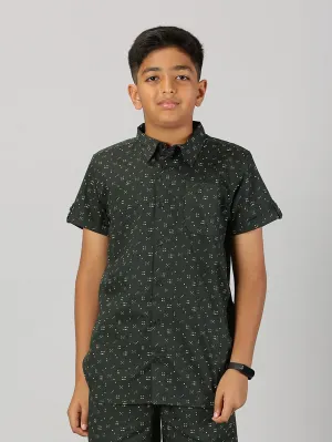 Boys AOP Half Sleeve Shirt