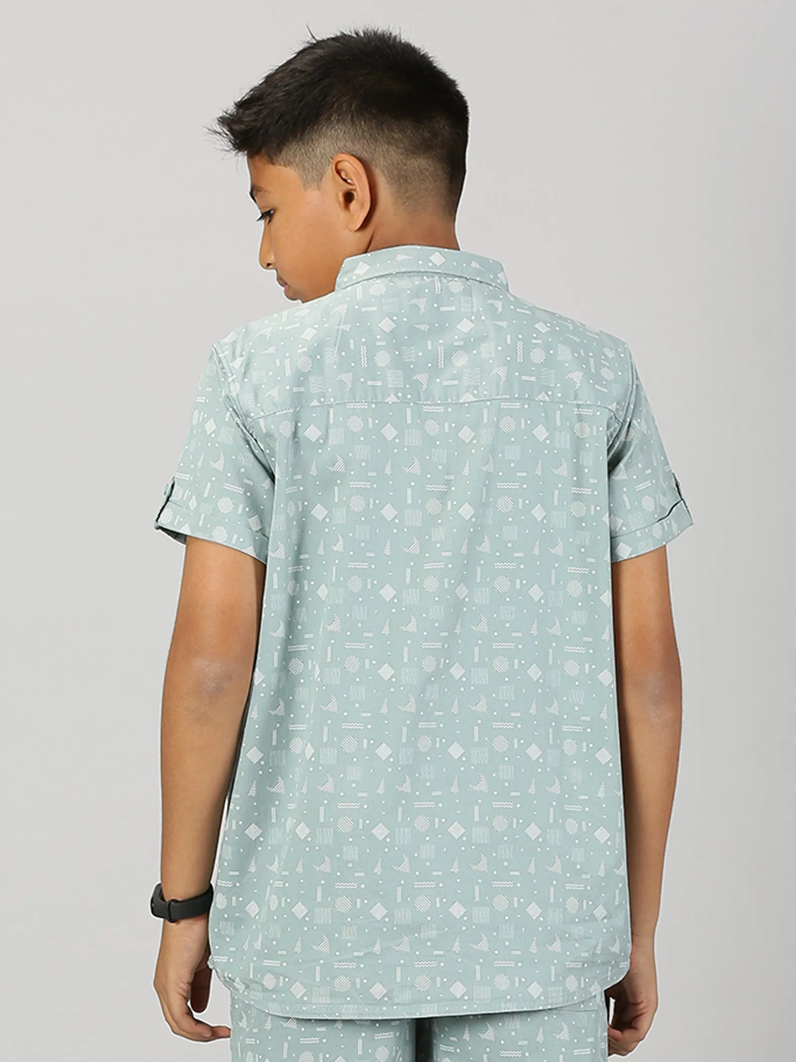 Boys AOP Half Sleeve Shirt