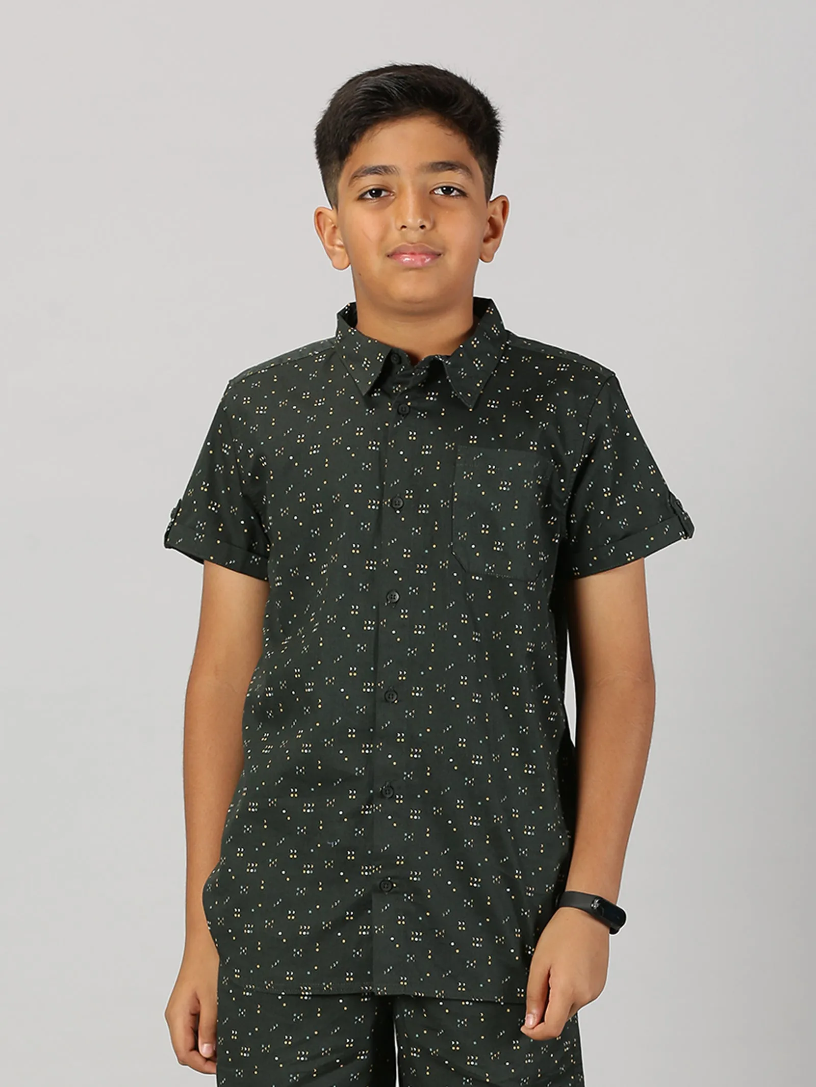 Boys AOP Half Sleeve Shirt