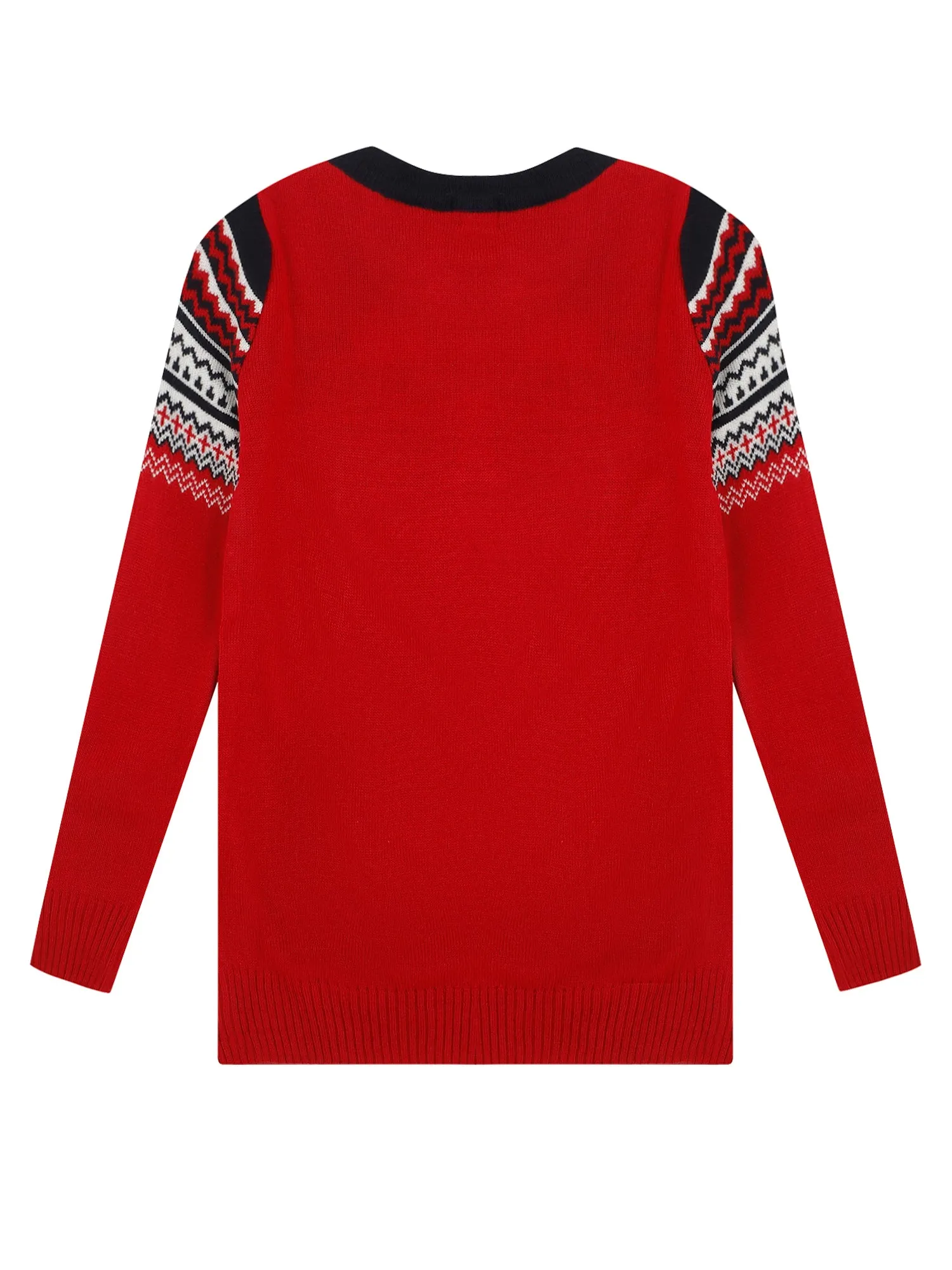 Boys Casual Red Full Sleeve Pullover Sweater