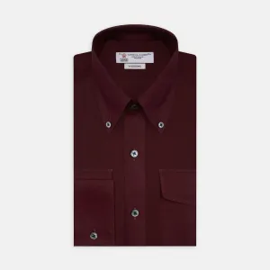 Burgundy Cashmerello Botton Down Shirt