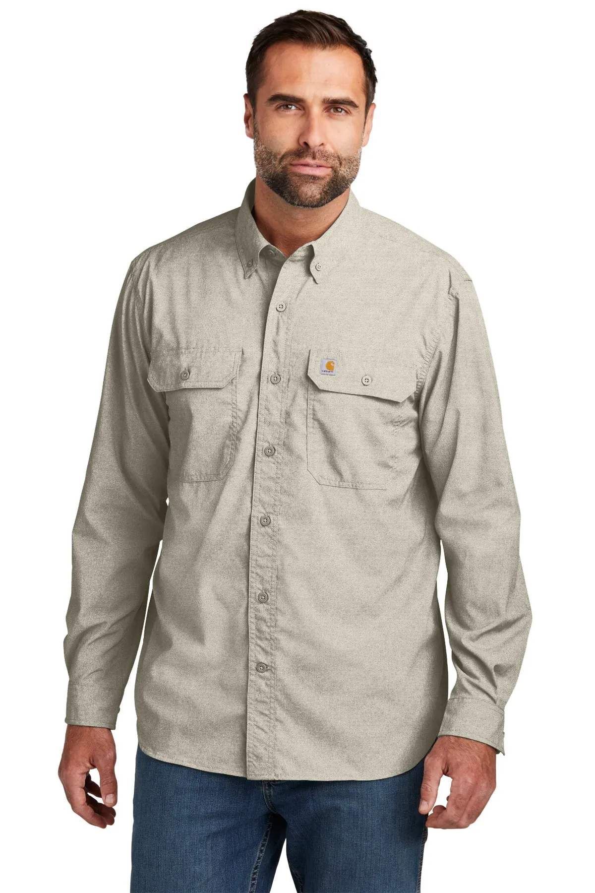 Carhartt Force Long Sleeve Custom Shirts, Steel