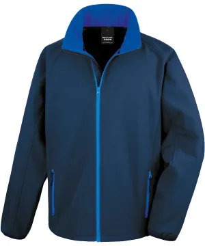 Core printable softshell jacket | Navy/Royal