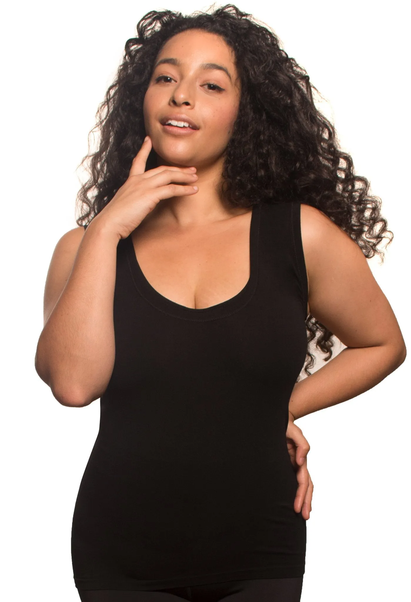 Curvy Bamboo Tank Top 4 Pack