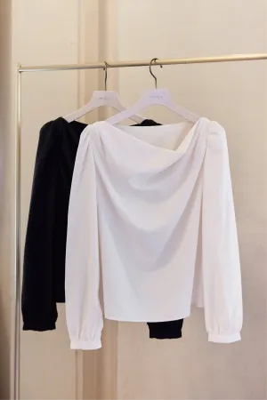 Draped Neck Essential Blouse