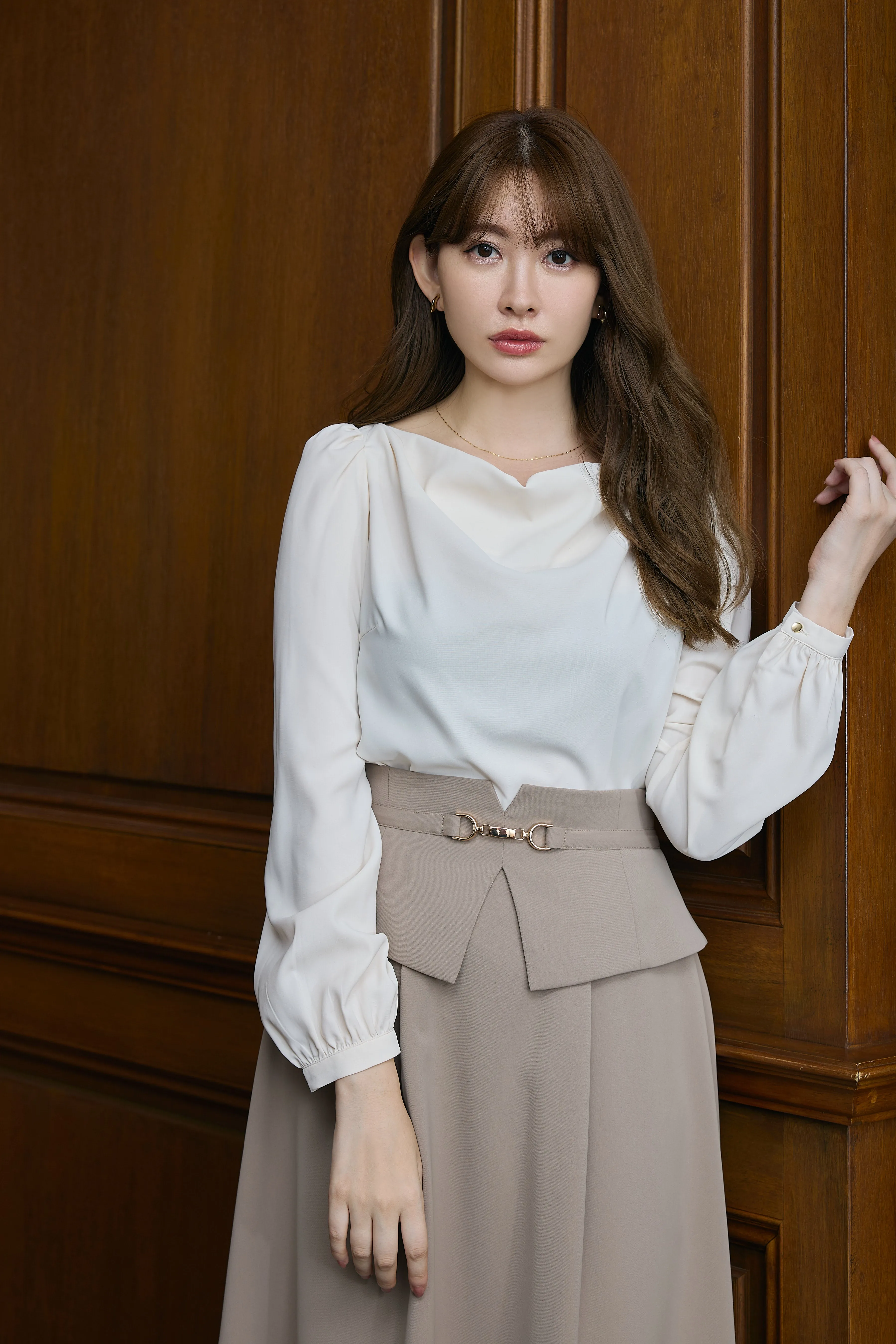 Draped Neck Essential Blouse