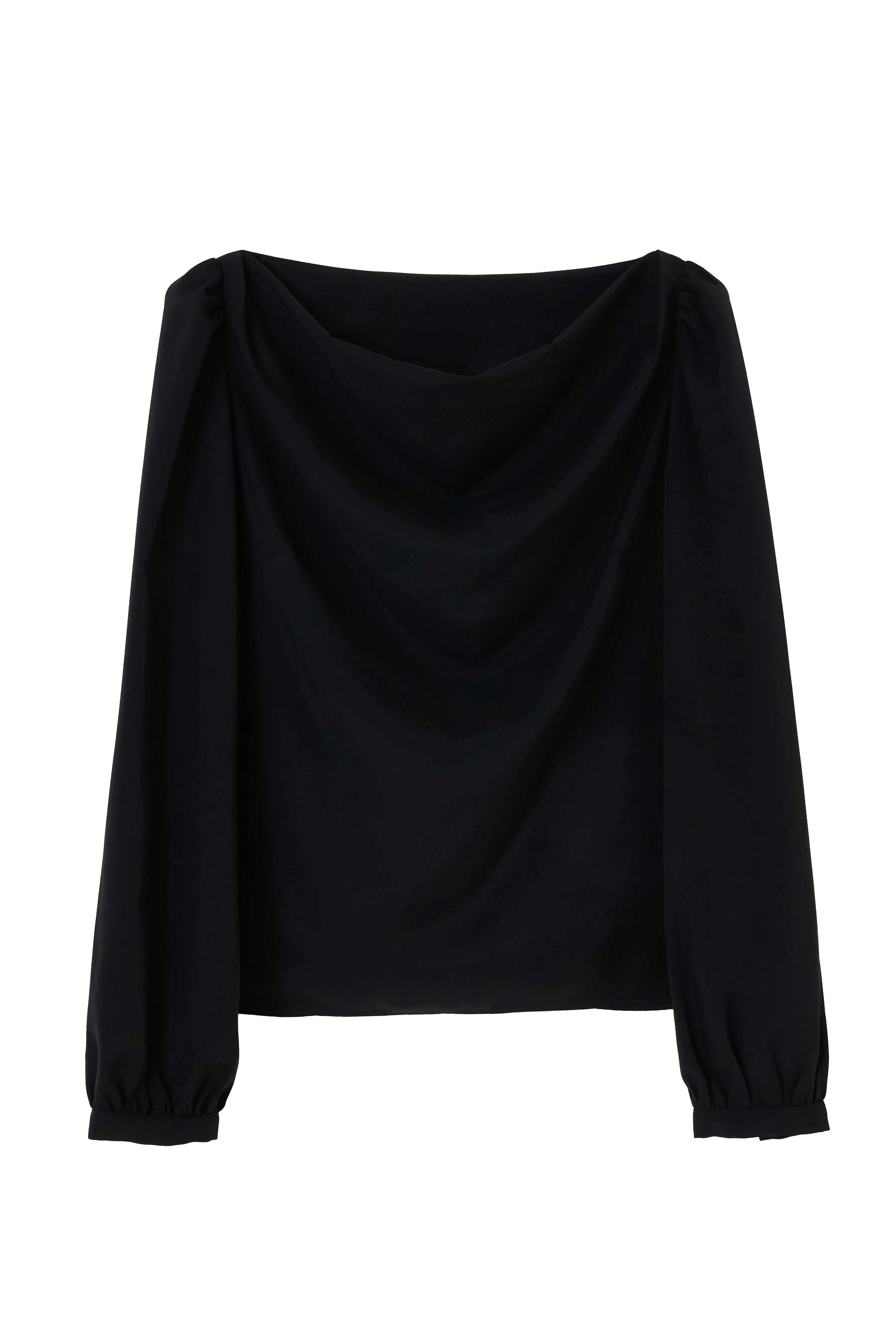 Draped Neck Essential Blouse