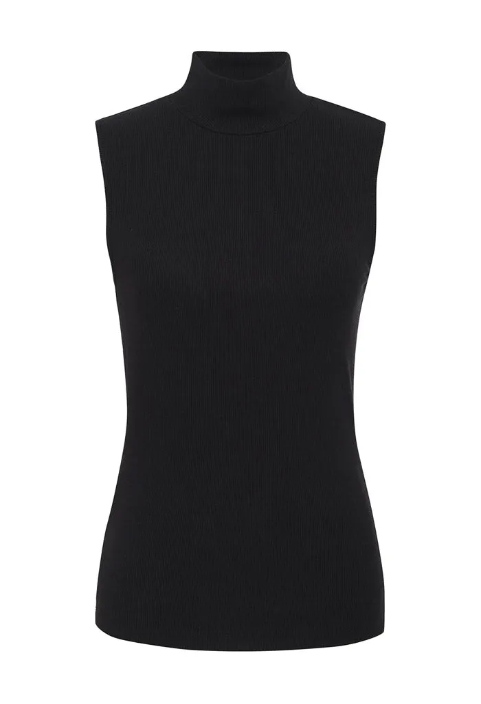 Essential Sleeveless Mock Neck