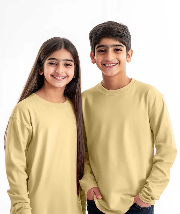 Girls & Boys Long Sleeves Round Neck