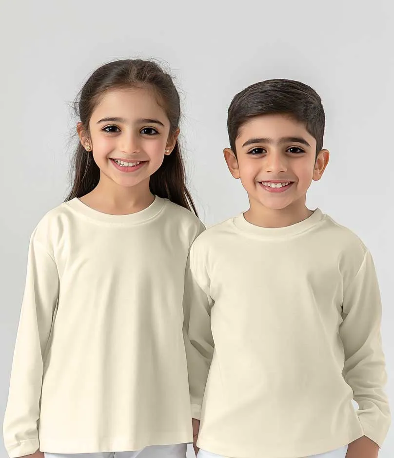 Girls & Boys Long Sleeves Round Neck