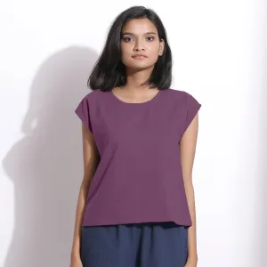 Grape Wine Warm Cotton Flannel Essential Top