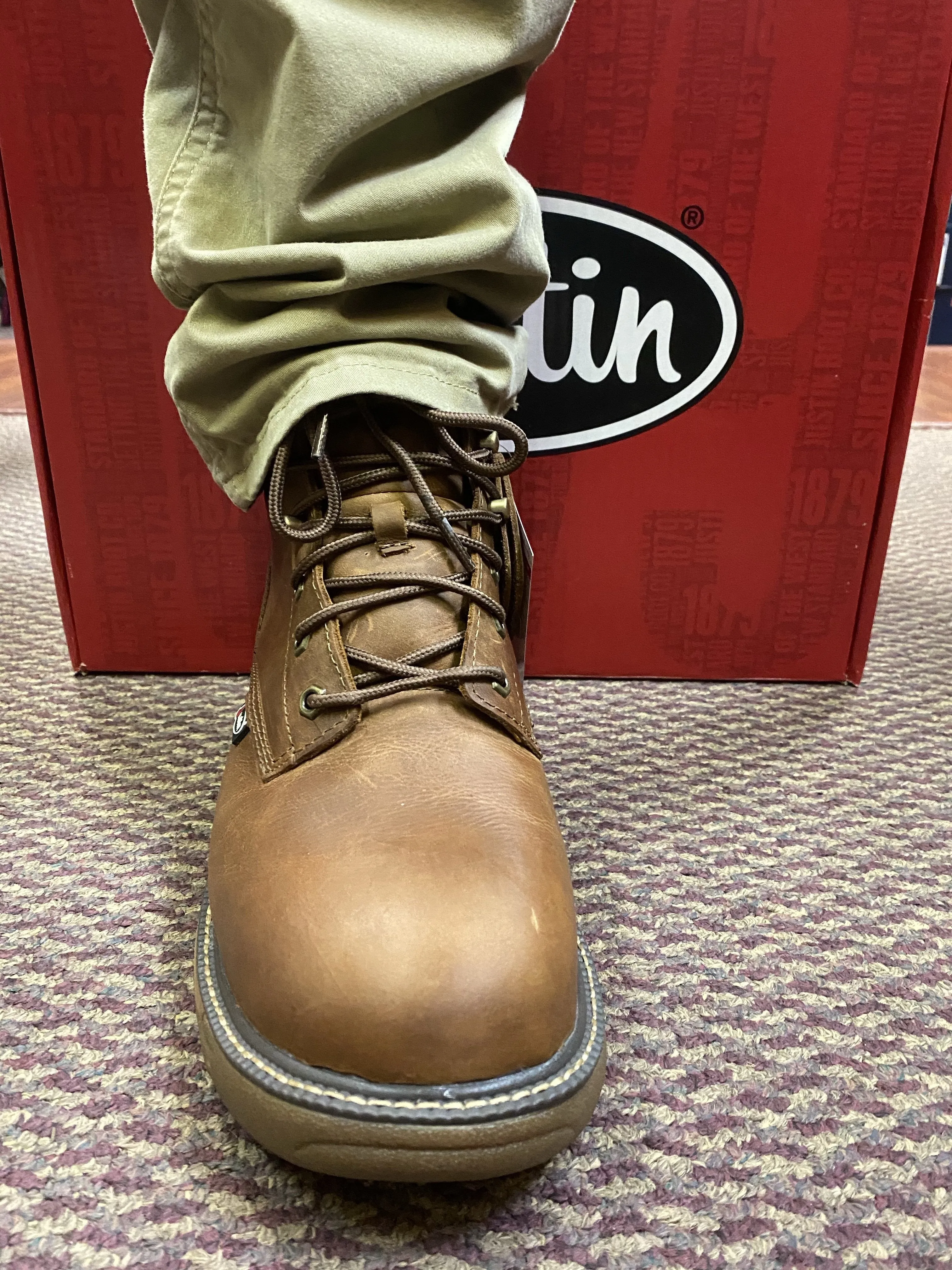 Justin Men's Barley Brown 6" Lace Up Work Boot SE465