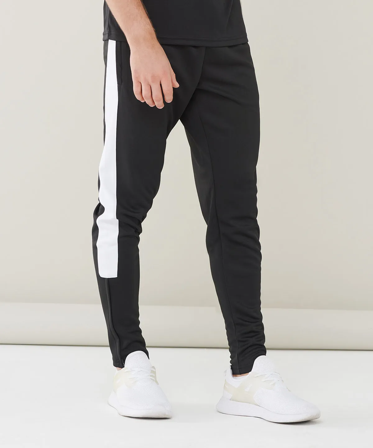 Knitted tracksuit pants | Black/Gunmetal Grey