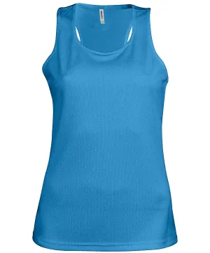 Ladies sports vest | Aqua Blue