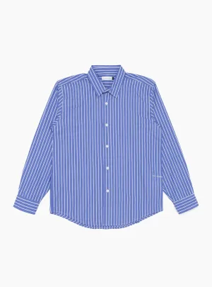 Logo Striped Shirt Blue