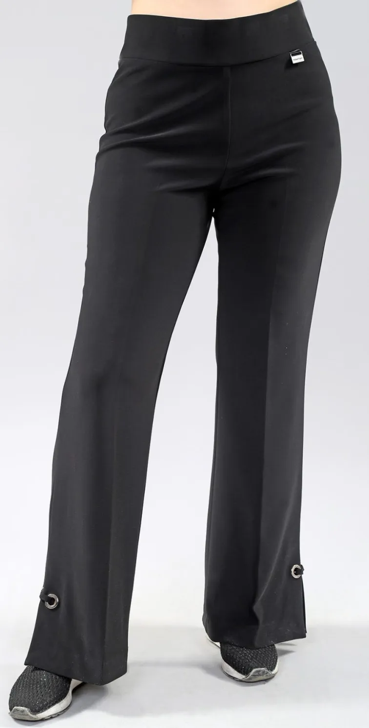 Long Black ITY Pant with Grommets