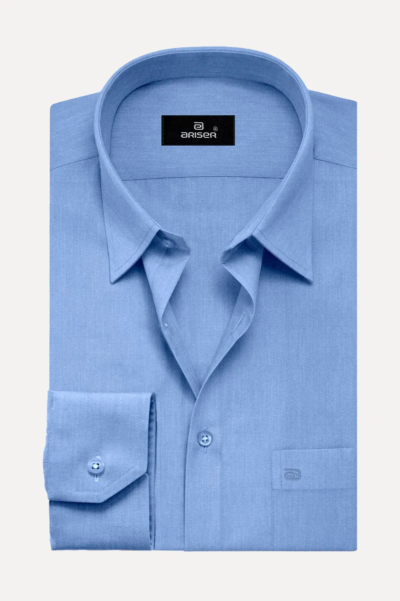 Luxor - Steel Blue Formal Shirts for Men | Ariser