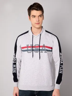 Mens Grey Melange Sweatshirt