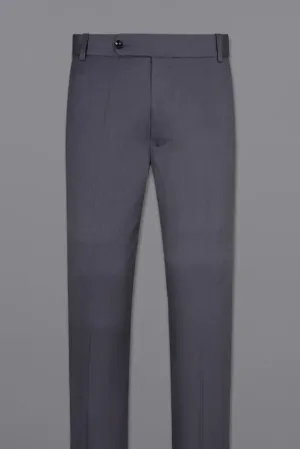 Men's Grey Pants Male Casual Solid Color Comfortable Quality Pure Color Trouser