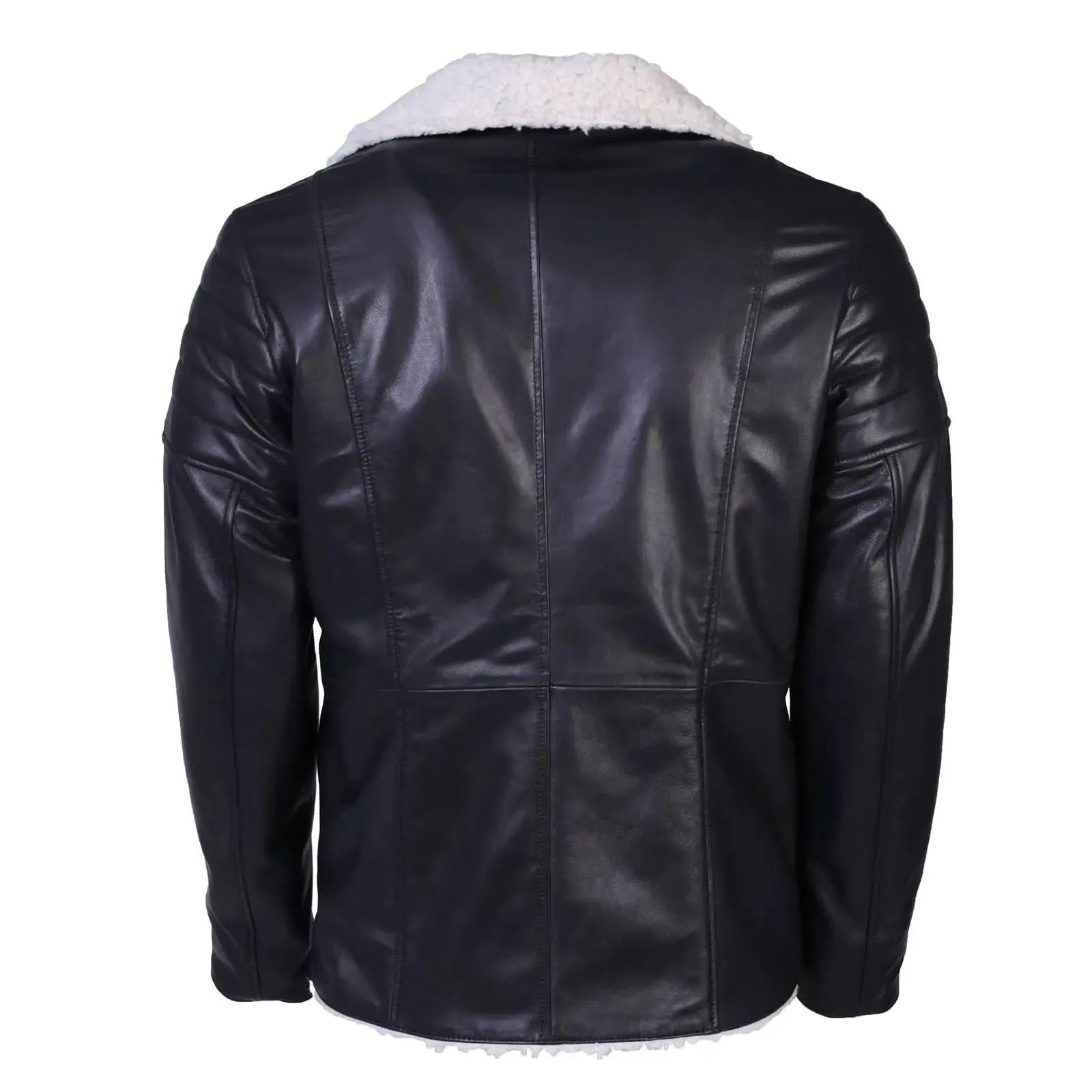 Men's Luxurious Curly Fur Shearling Leather Jacket