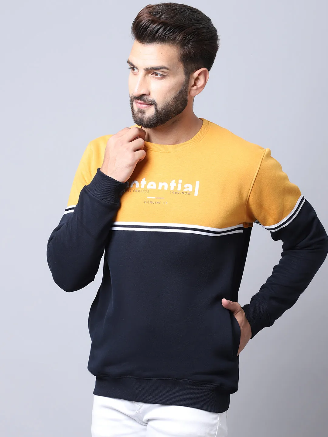 Mustard Sweatshirt for Men's