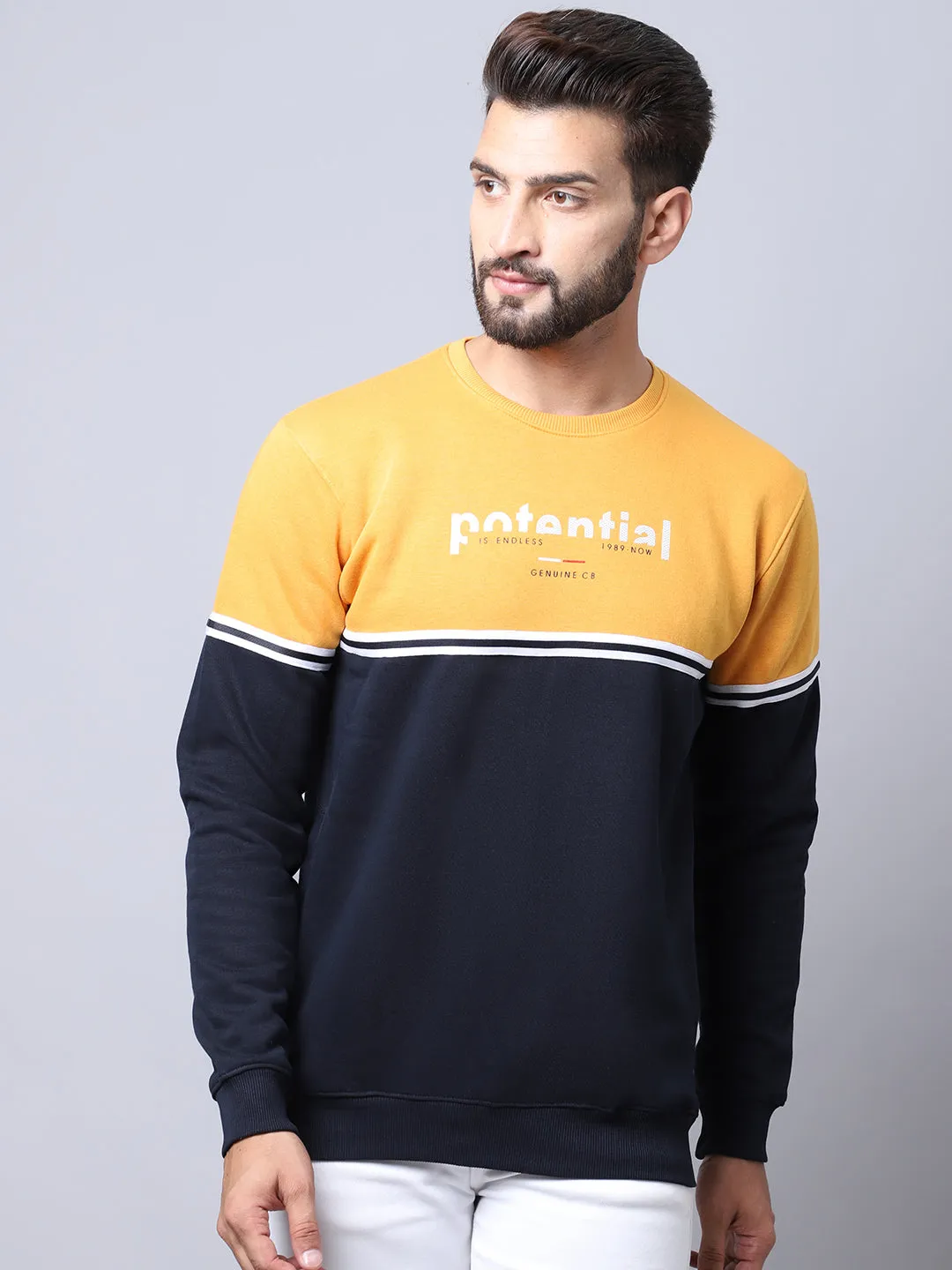 Mustard Sweatshirt for Men's