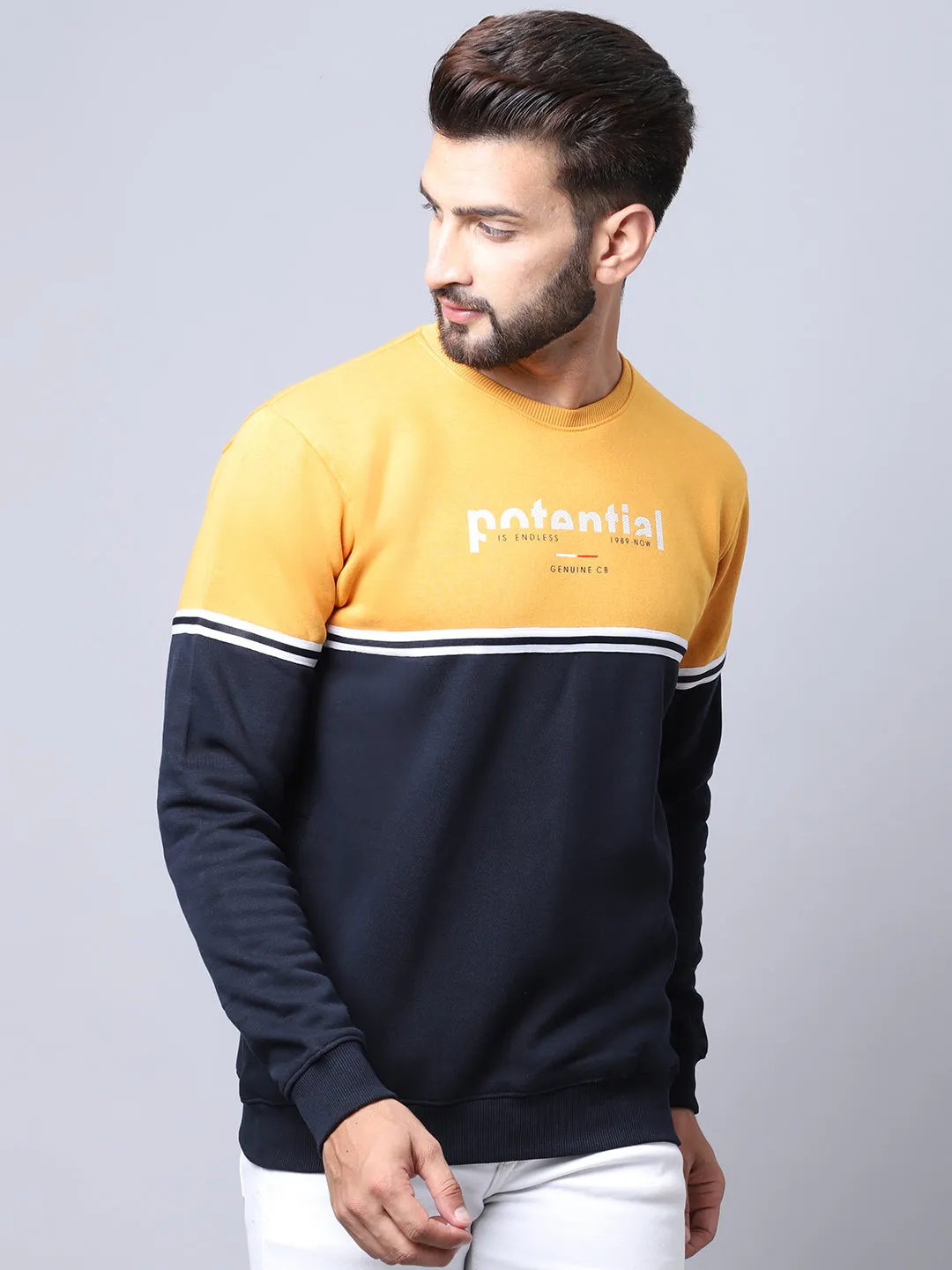 Mustard Sweatshirt for Men's