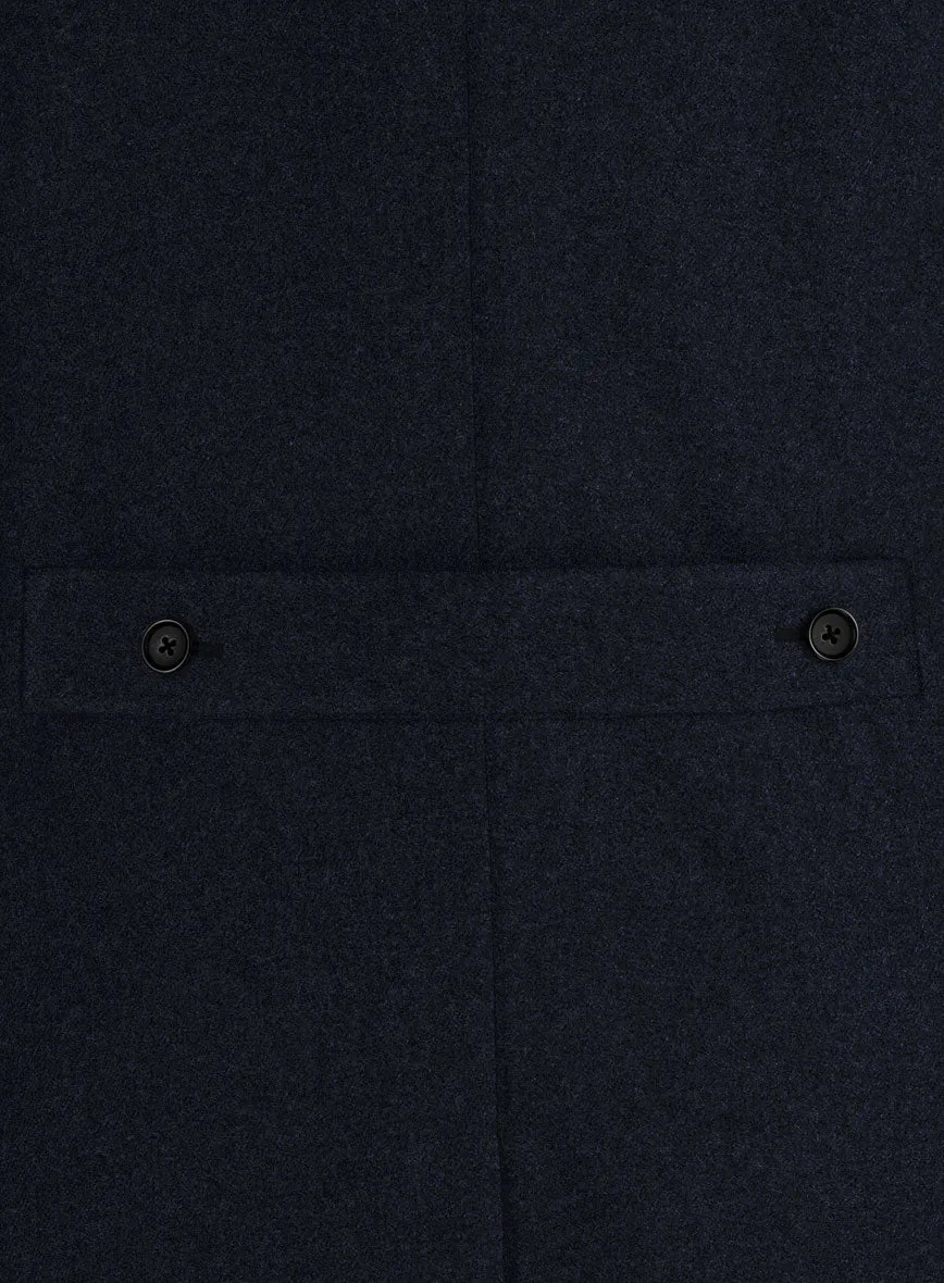 Musto Deep Blue Heavy Tweed Overcoat