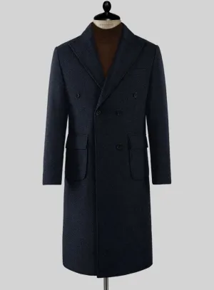 Musto Deep Blue Heavy Tweed Overcoat