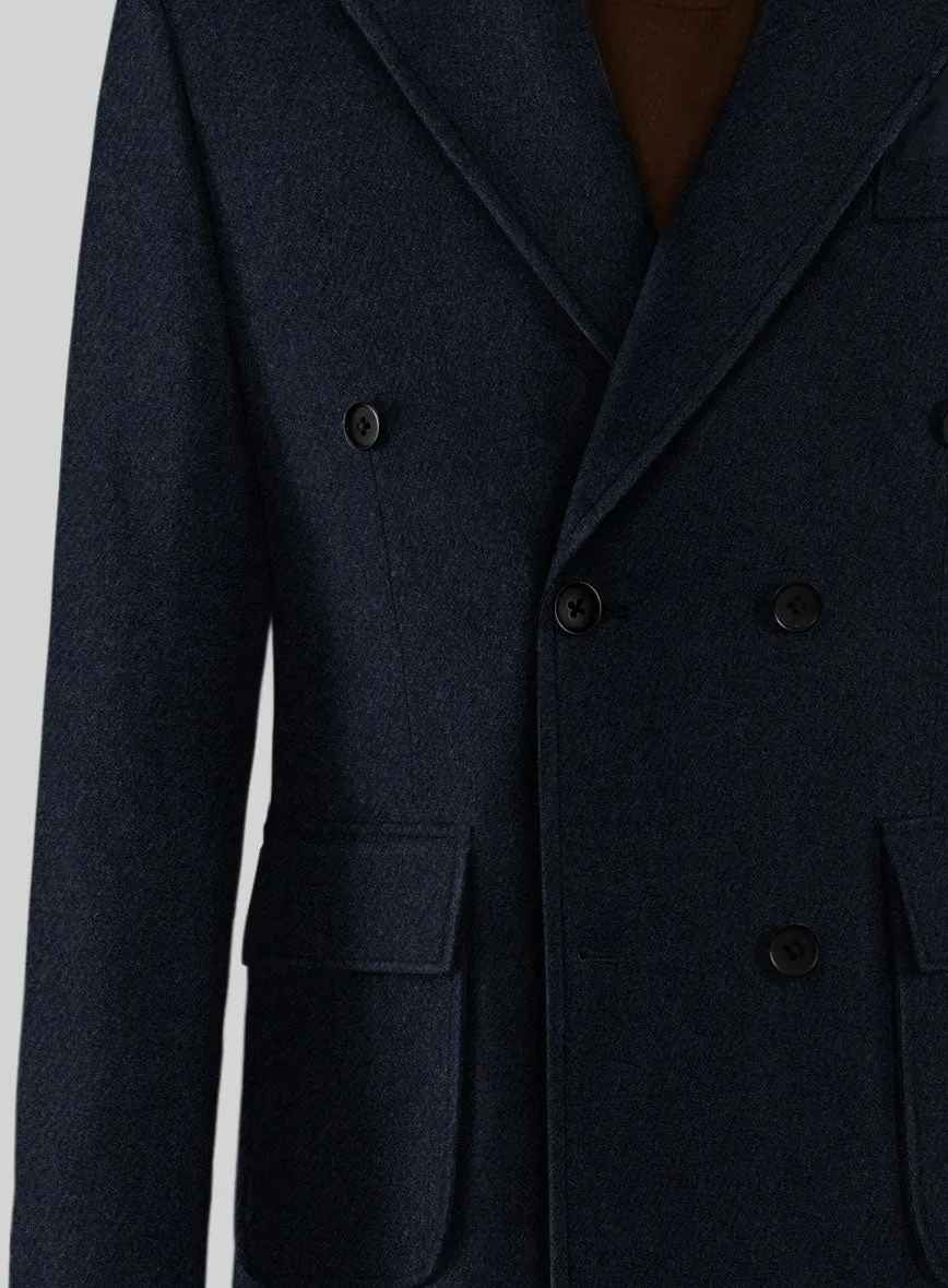 Musto Deep Blue Heavy Tweed Overcoat