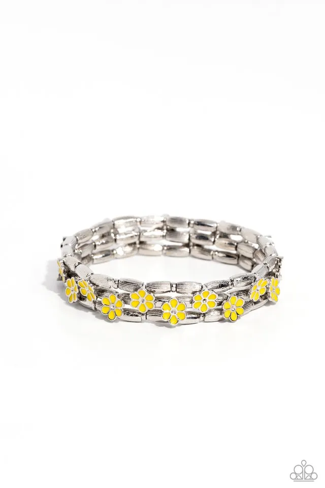 Paparazzi Bracelet ~ Scattered Springtime - Yellow