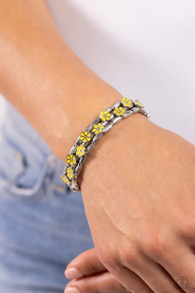 Paparazzi Bracelet ~ Scattered Springtime - Yellow