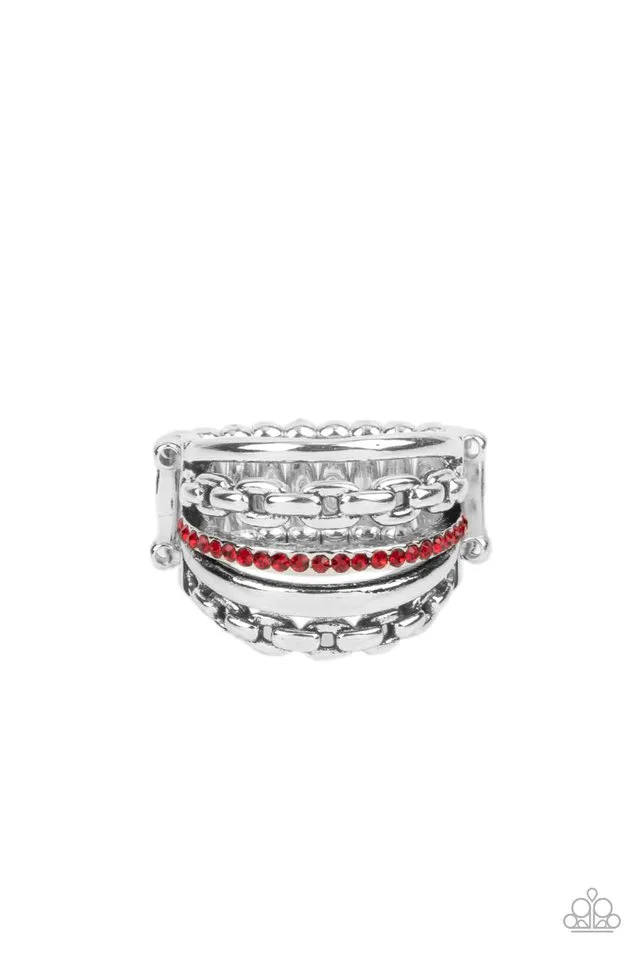 Paparazzi Ring ~ LINK Out Loud - Red