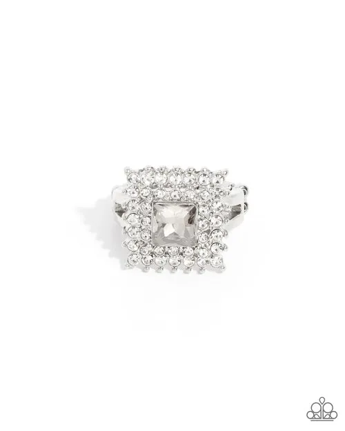 Paparazzi Ring ~ Sovereign Square - Silver