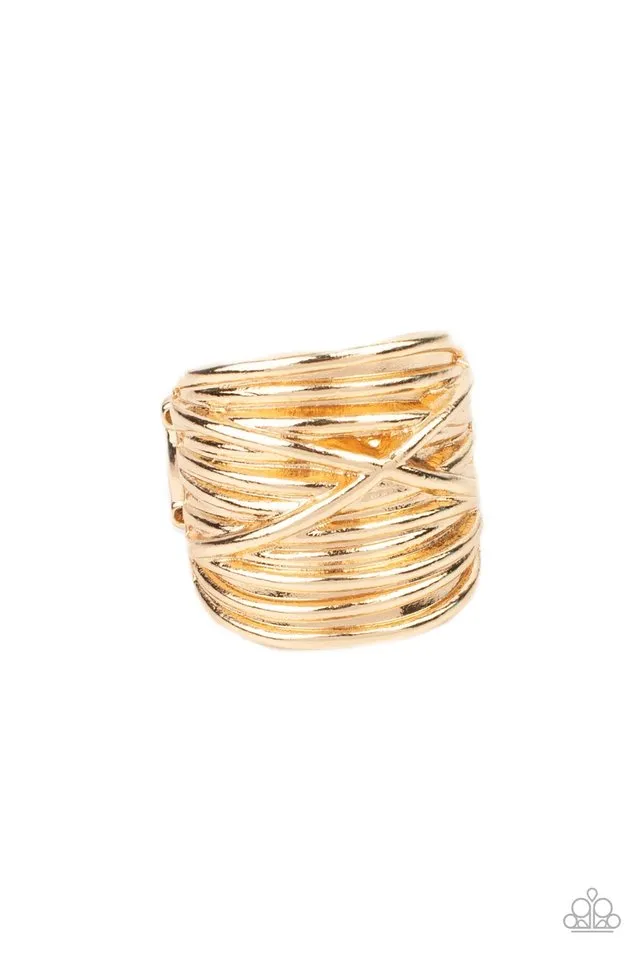 Paparazzi Ring ~ Urban Overlap - Gold