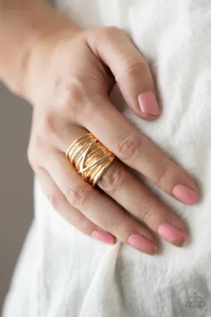 Paparazzi Ring ~ Urban Overlap - Gold