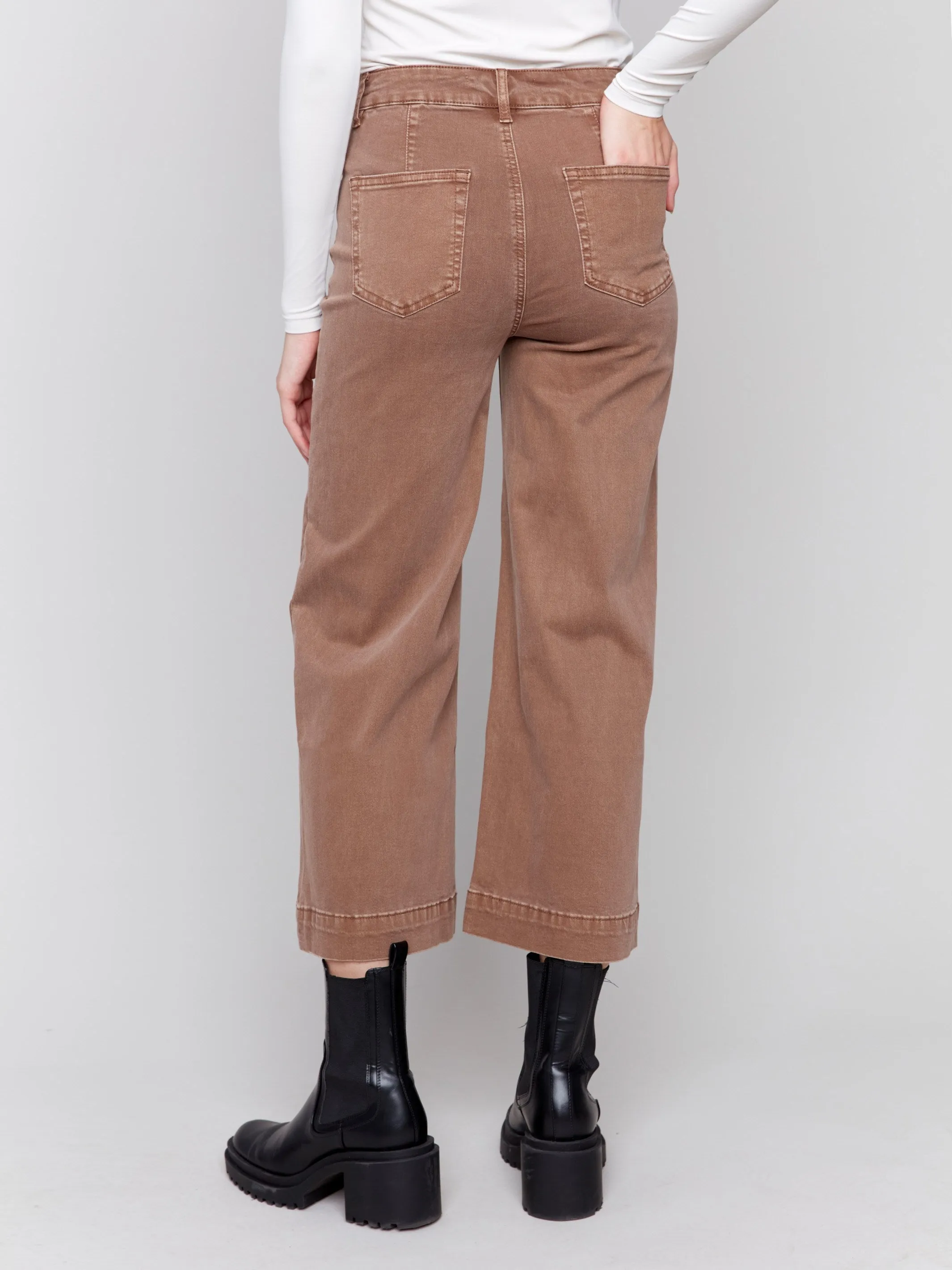 Patch Pocket Twill Pants - Truffle