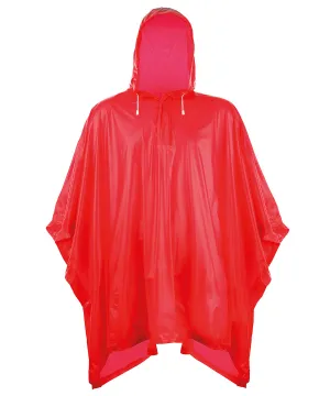 Plastic poncho | Red