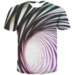 Psychedelic T shirts Men Dizziness T shirts Funny Black And White T-shirts 3d Vortex Tshirt Printed Gothic Tshirt Anime