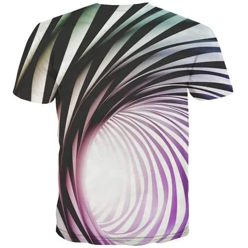 Psychedelic T shirts Men Dizziness T shirts Funny Black And White T-shirts 3d Vortex Tshirt Printed Gothic Tshirt Anime