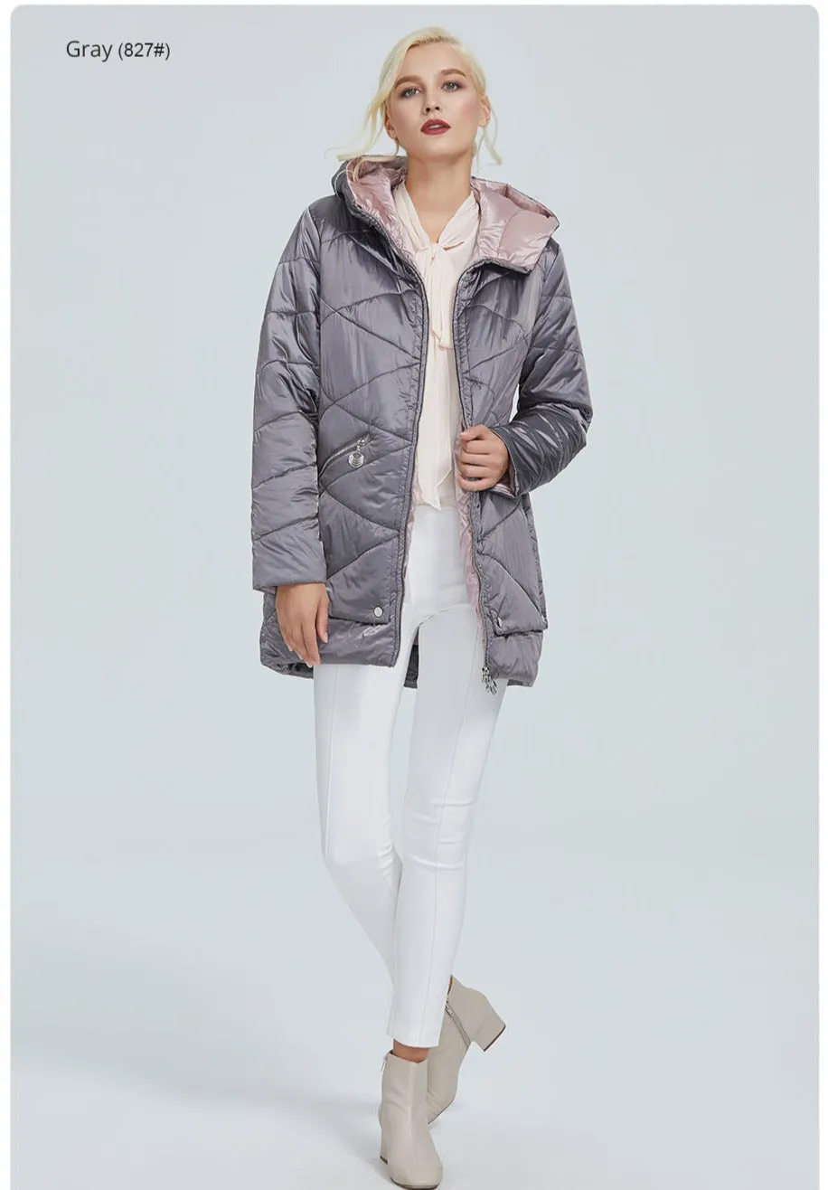 Quilted Down Waterproof Coat with Hood