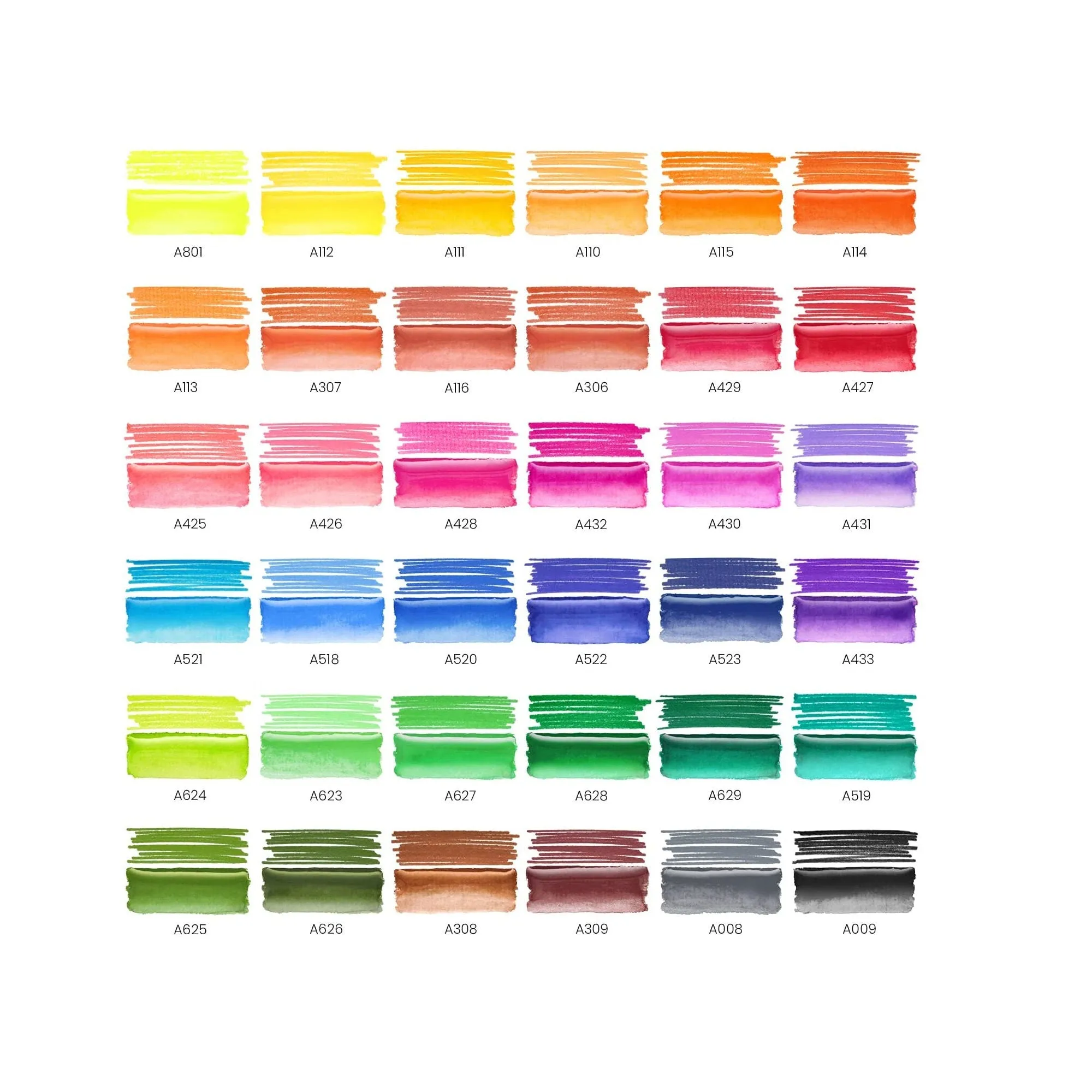 Real Brush Pens | 36 Colors | Dual-Tip Watercolor Markers with Flexible Nylon Brush Tips