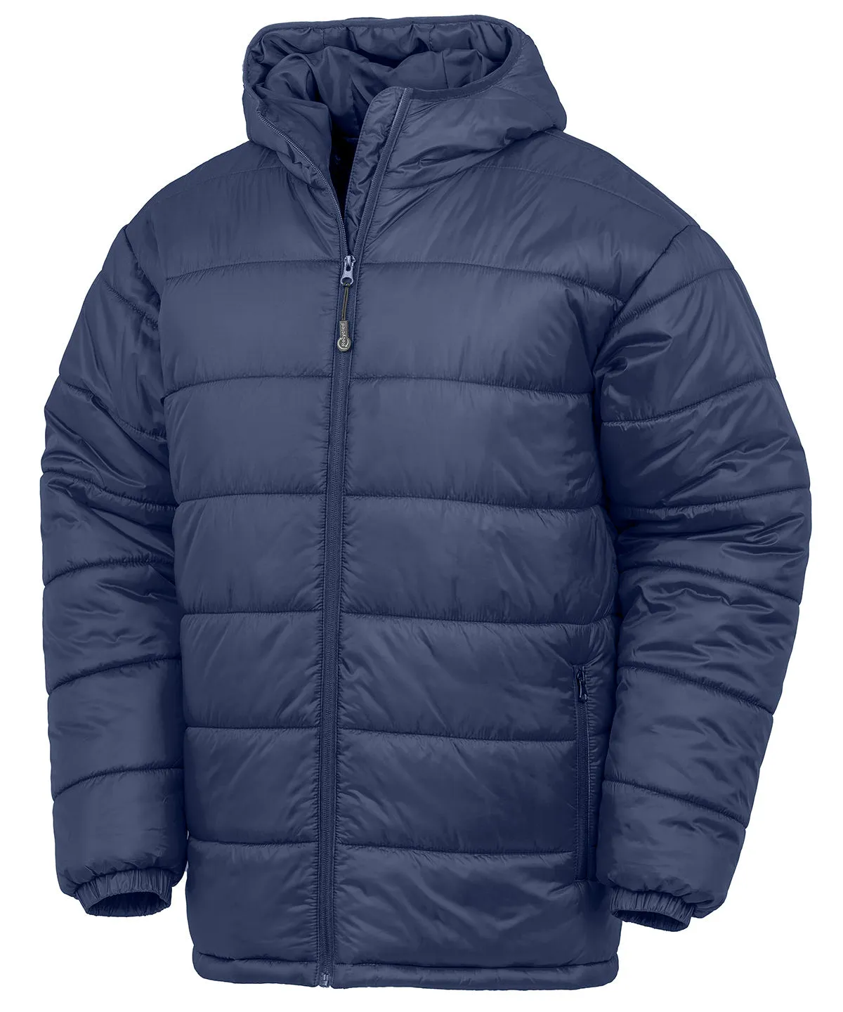 Recycled hooded padded parka | Navy