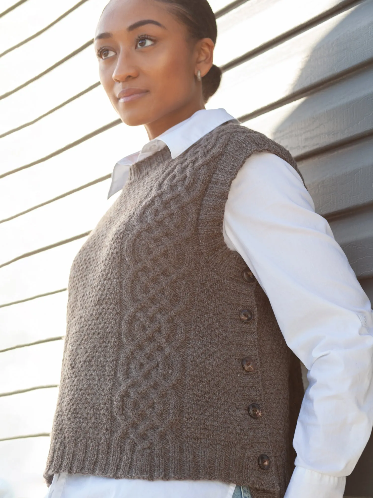 Rust Belt River Vest <br/><small>knitting pattern</small>