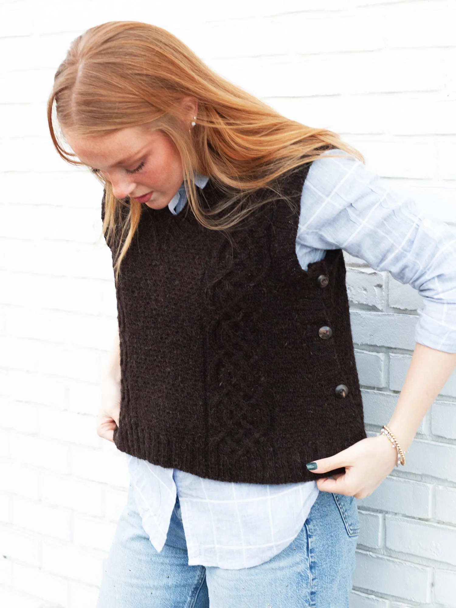 Rust Belt River Vest <br/><small>knitting pattern</small>